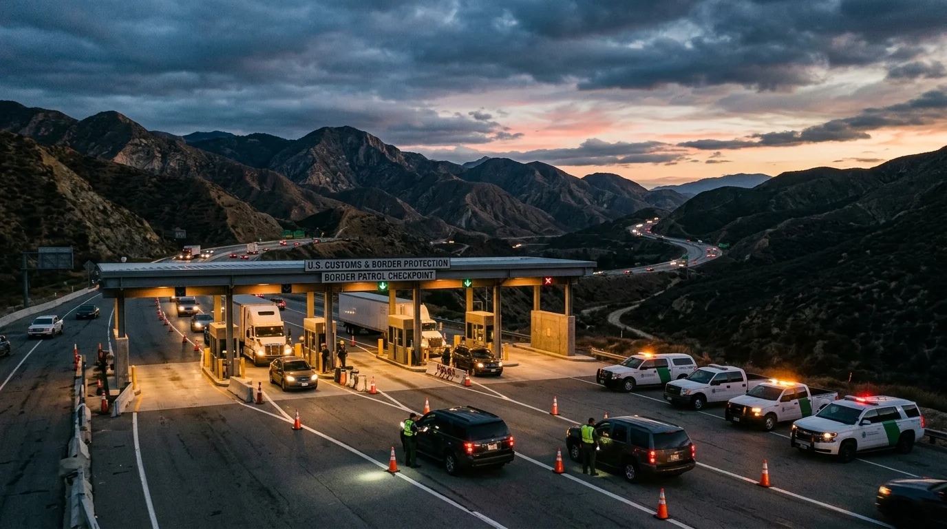 Retenes de la Patrulla Fronteriza en Pine Valley y San Clemente