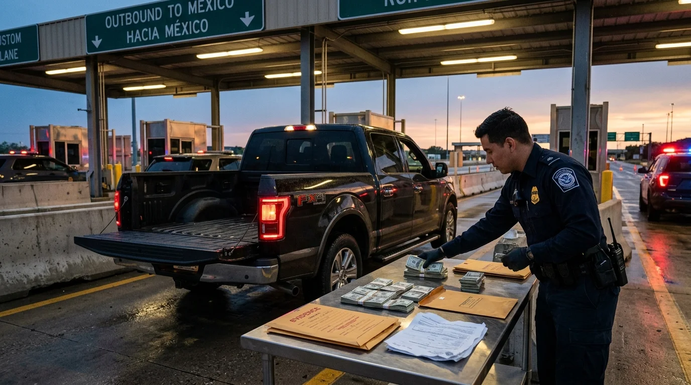 Revisiones Outbound CBP y Decomiso de Dinero en Garita
